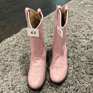 Girls pink cowgirl boots size 4.5 brand new